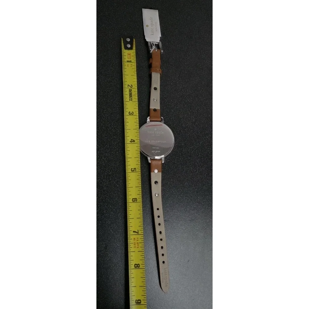 NEW Kate Spade New York Womens Metro Flower Watch Silver Leather‎ Boho Hippie